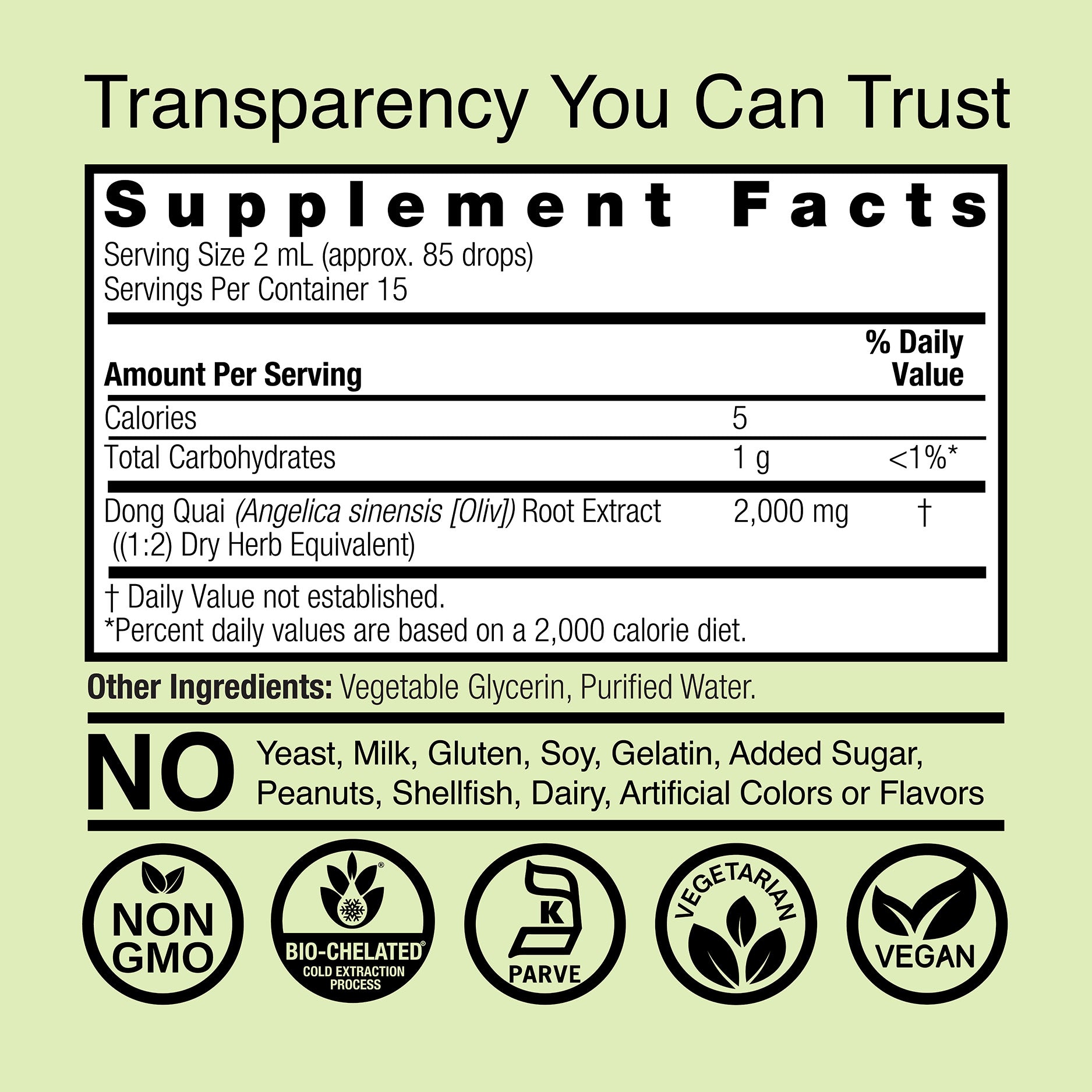 Dong Quai Extract - Alcohol Free Liquid