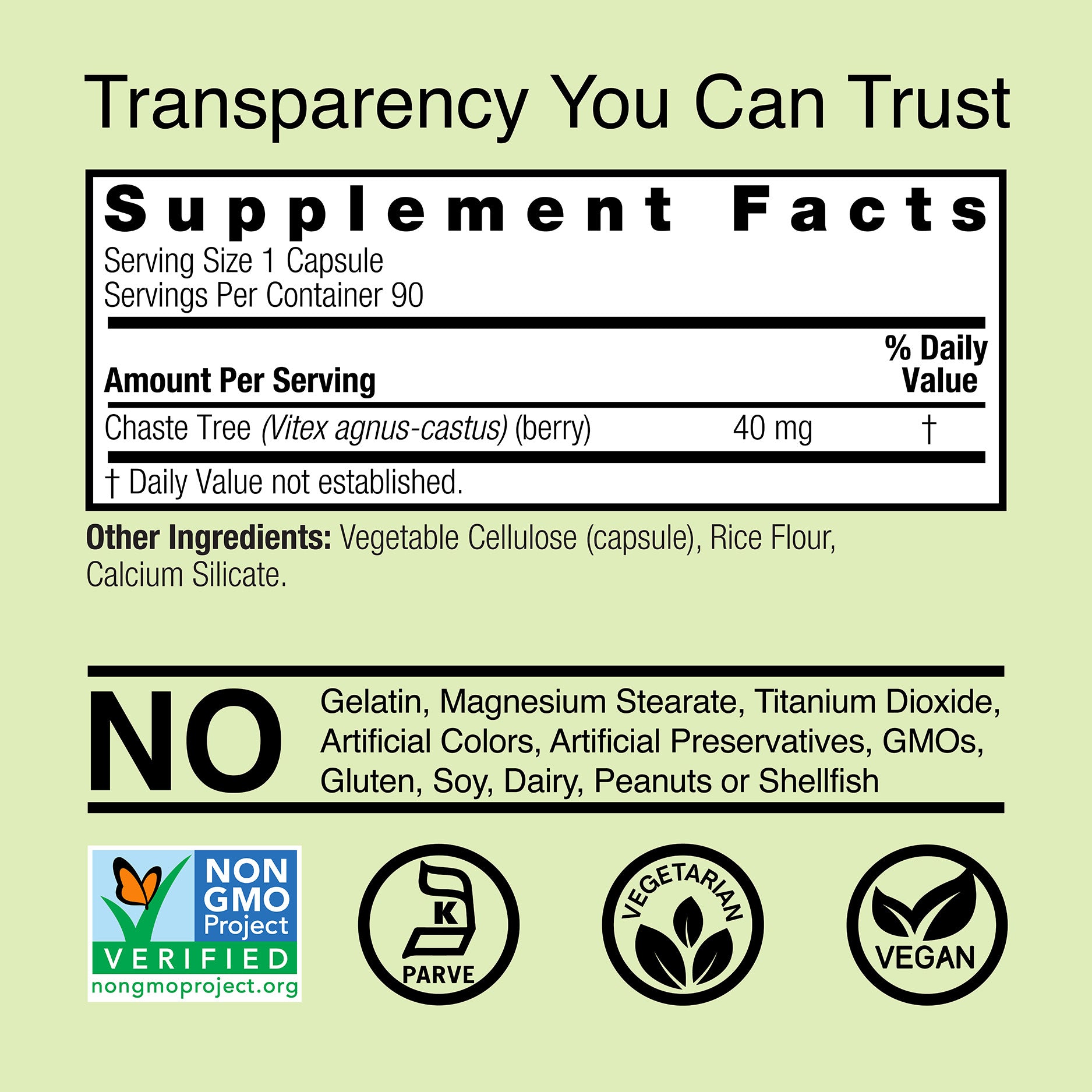 Vitex Agnus Castus - Veggie Capsules