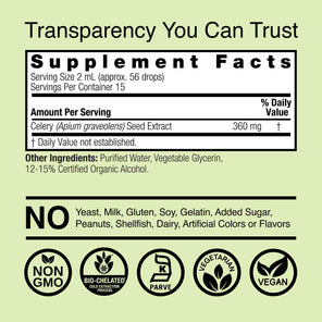 Celery Seed Extract - Low Alcohol Liquid