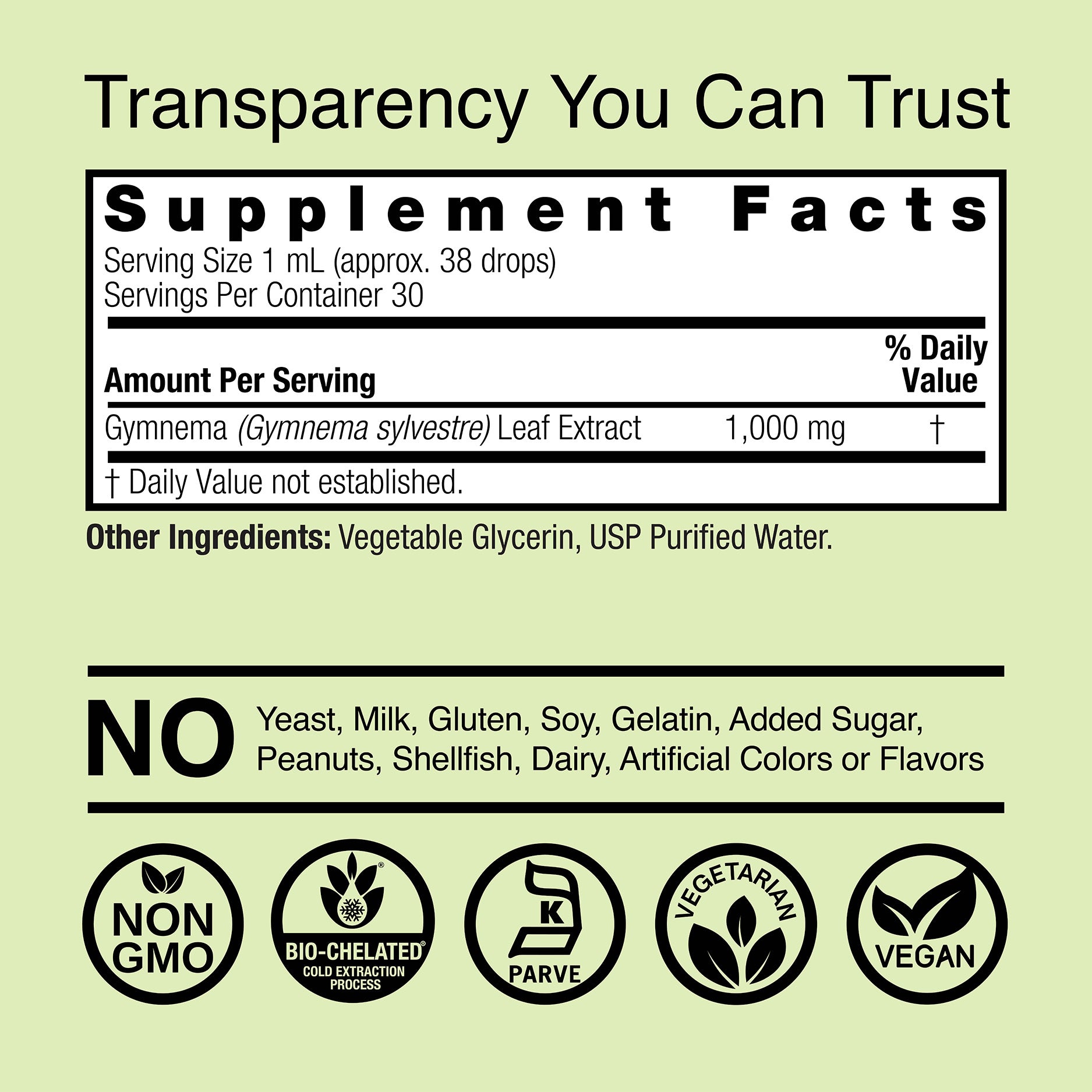 Gymnema Extract - Alcohol Free Liquid