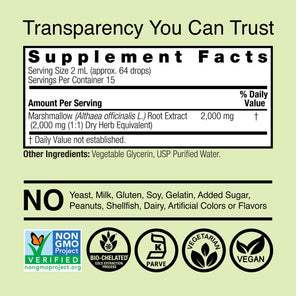 Marshmallow Root Extract - Alcohol Free Liquid