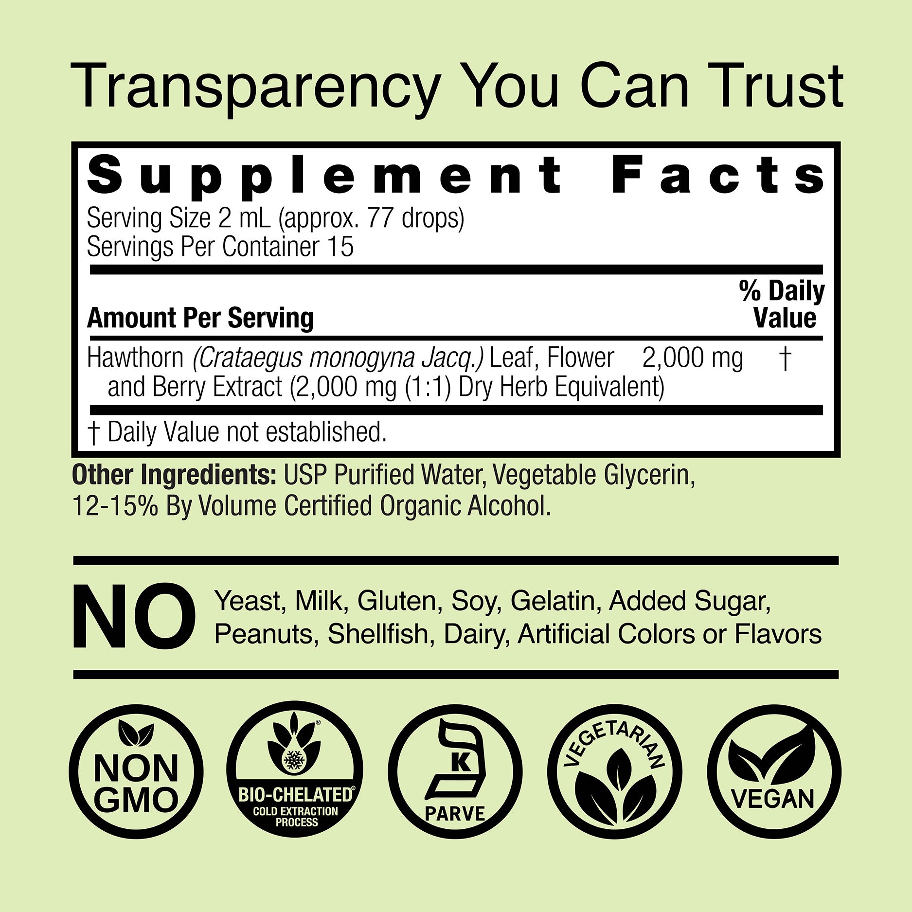 Hawthorn Extract - Low Alcohol Liquid