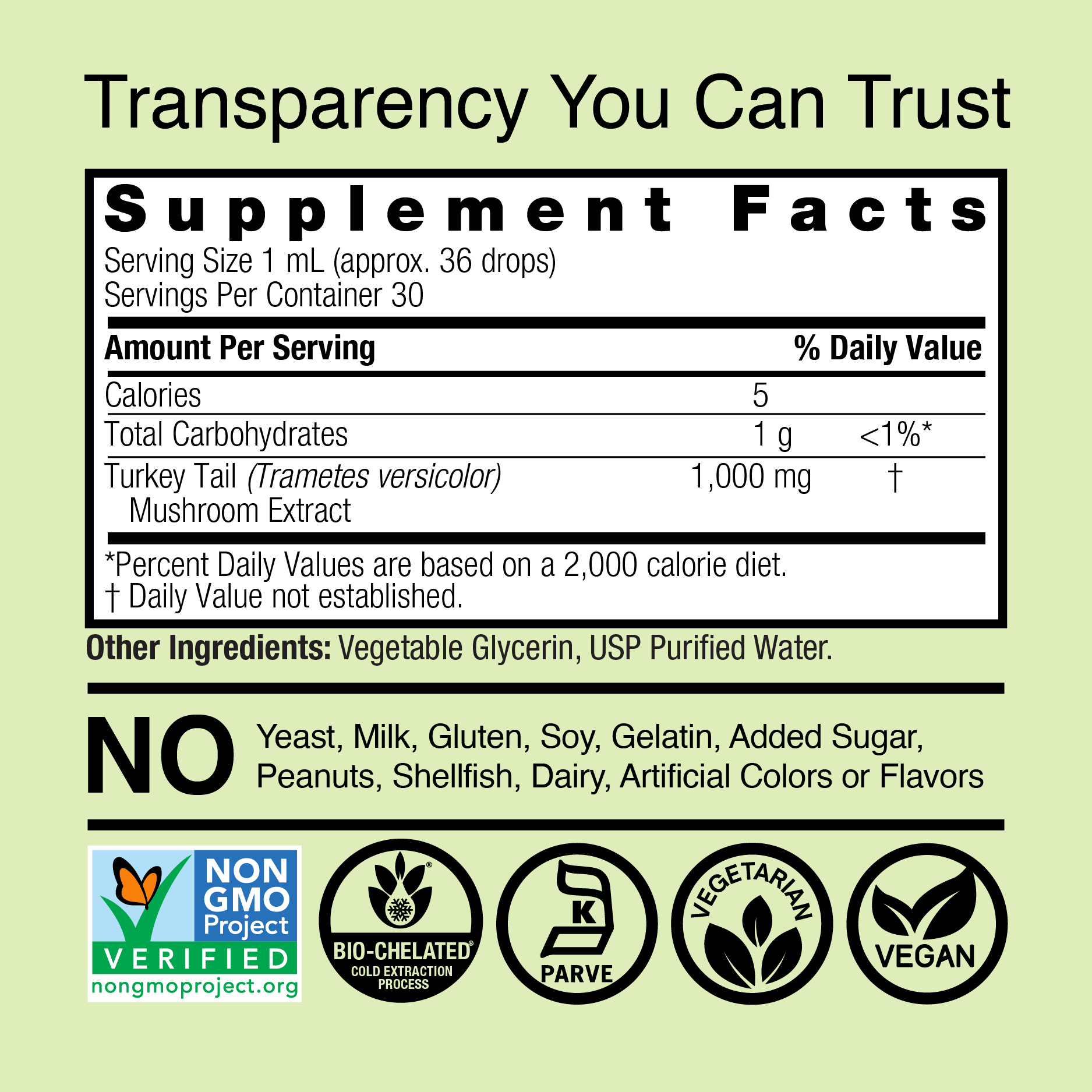 Turkey Tail Extract - Alcohol Free Liquid