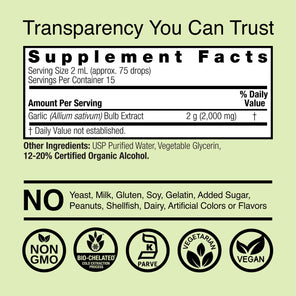 Garlic Extract - Low Alcohol Liquid