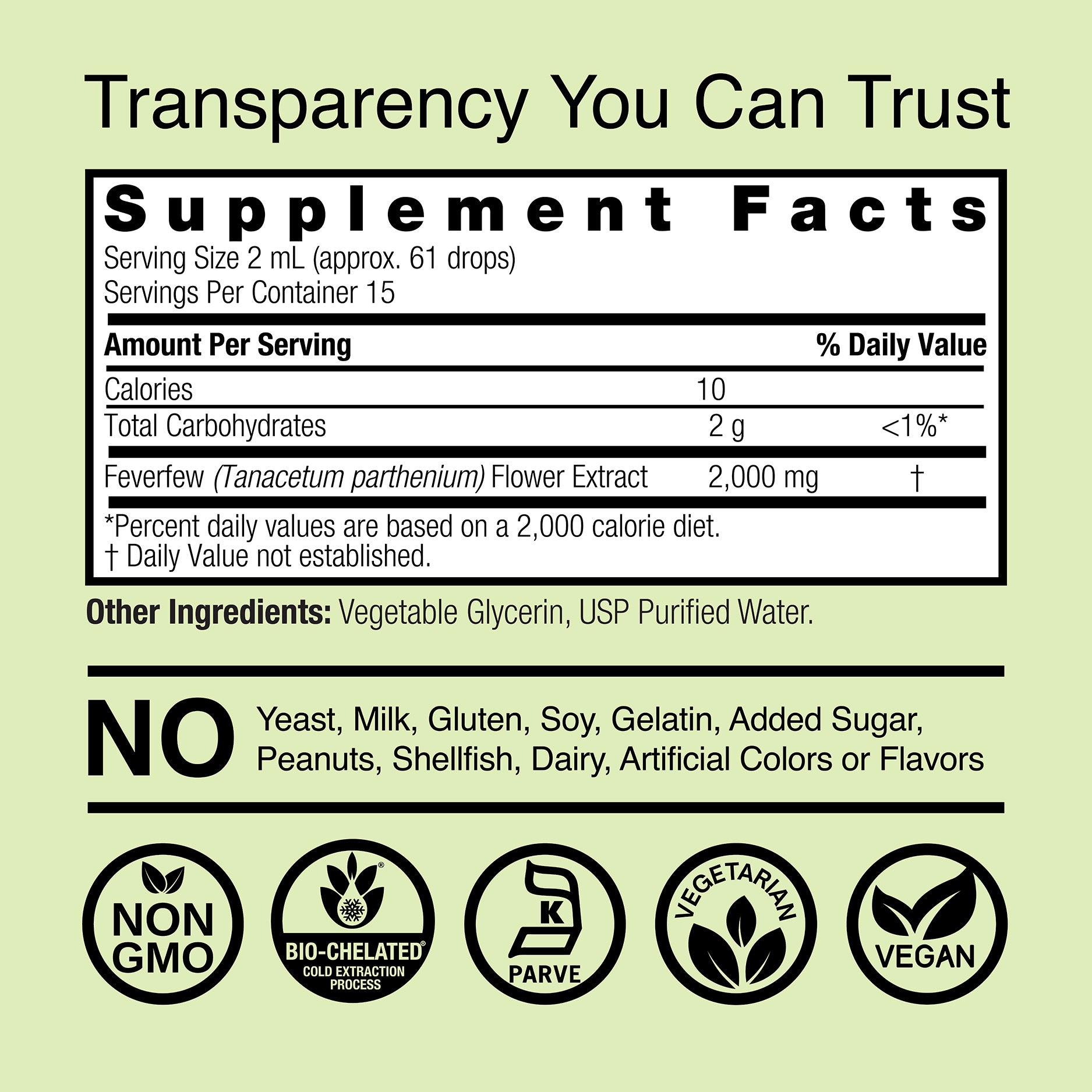 Feverfew Extract - Alcohol Free Liquid