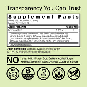 Echinacea & Goldenseal Extract - Low Alcohol Liquid