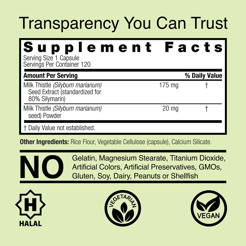 Milk Thistle - Veggie Capsules