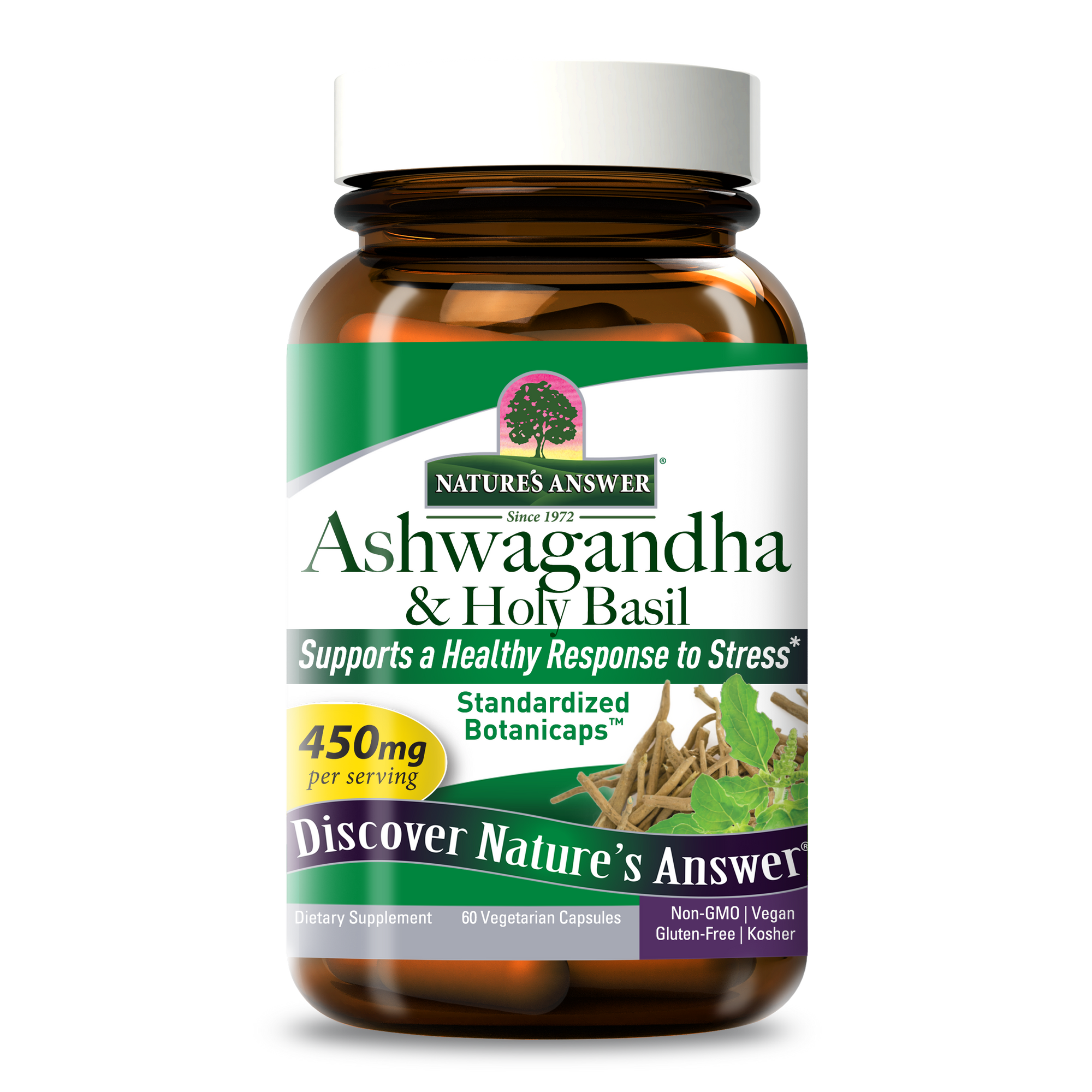 Ashwagandha & Holy Basil — Veggie Capsules
