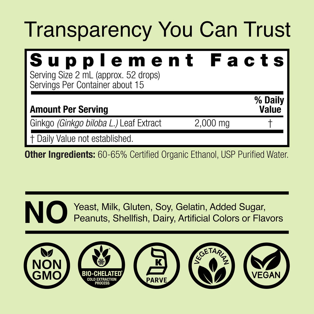 Ginkgo Extract - Low Alcohol Liquid