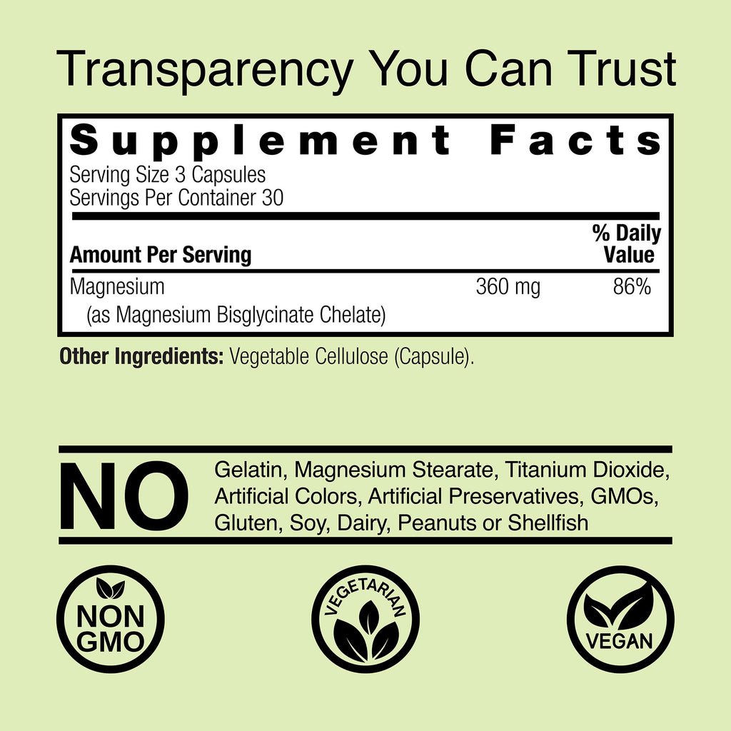 Magnesium Glycinate - Veggie Capsules