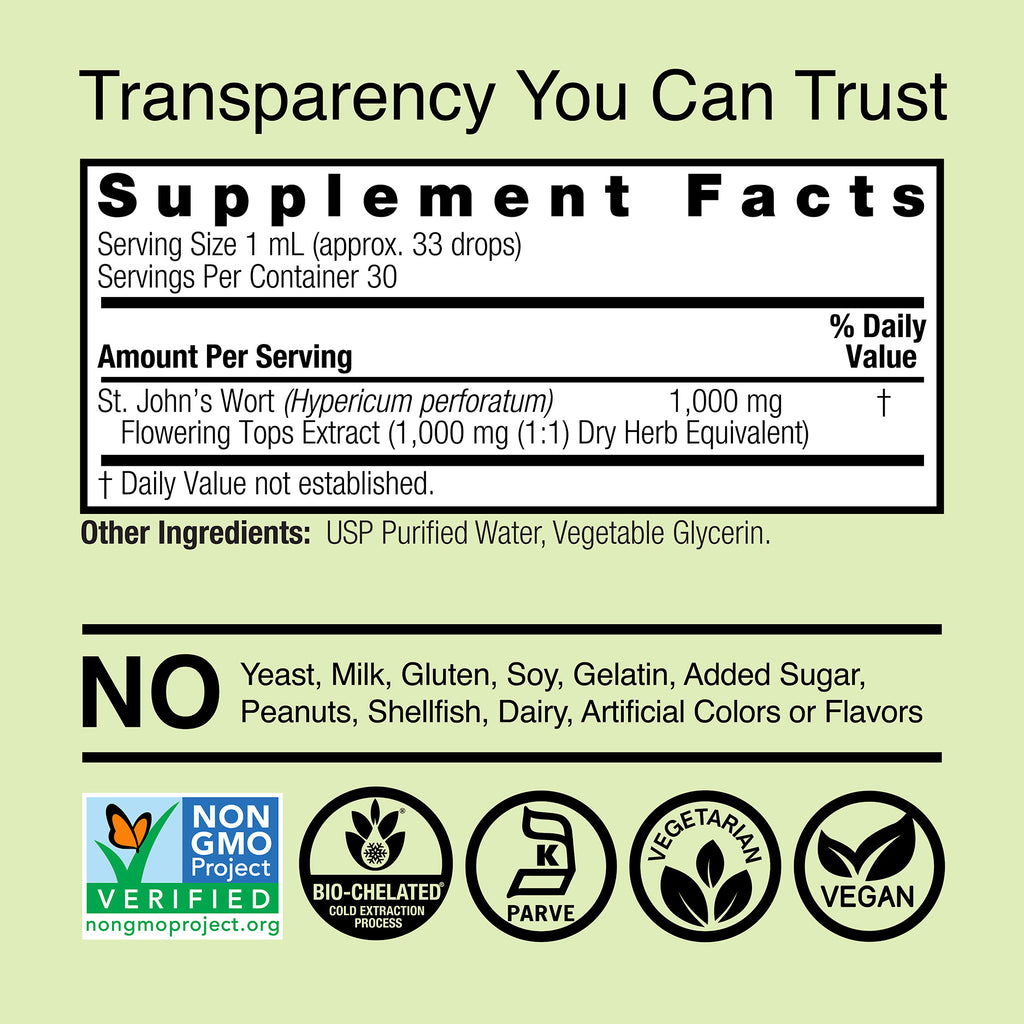 St John’s Wort Extract - Alcohol Free Liquid