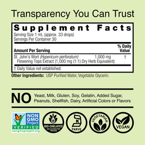 St John’s Wort Extract - Alcohol Free Liquid