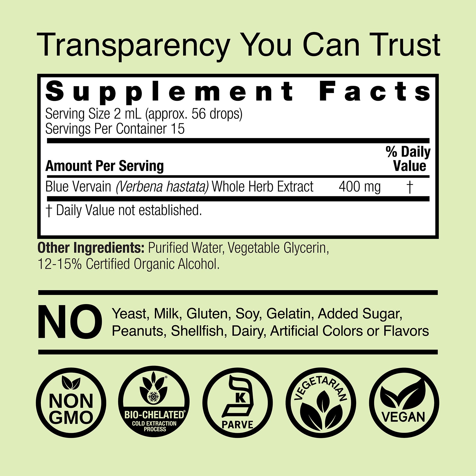 Blue Vervain Extract - Low Alcohol Liquid