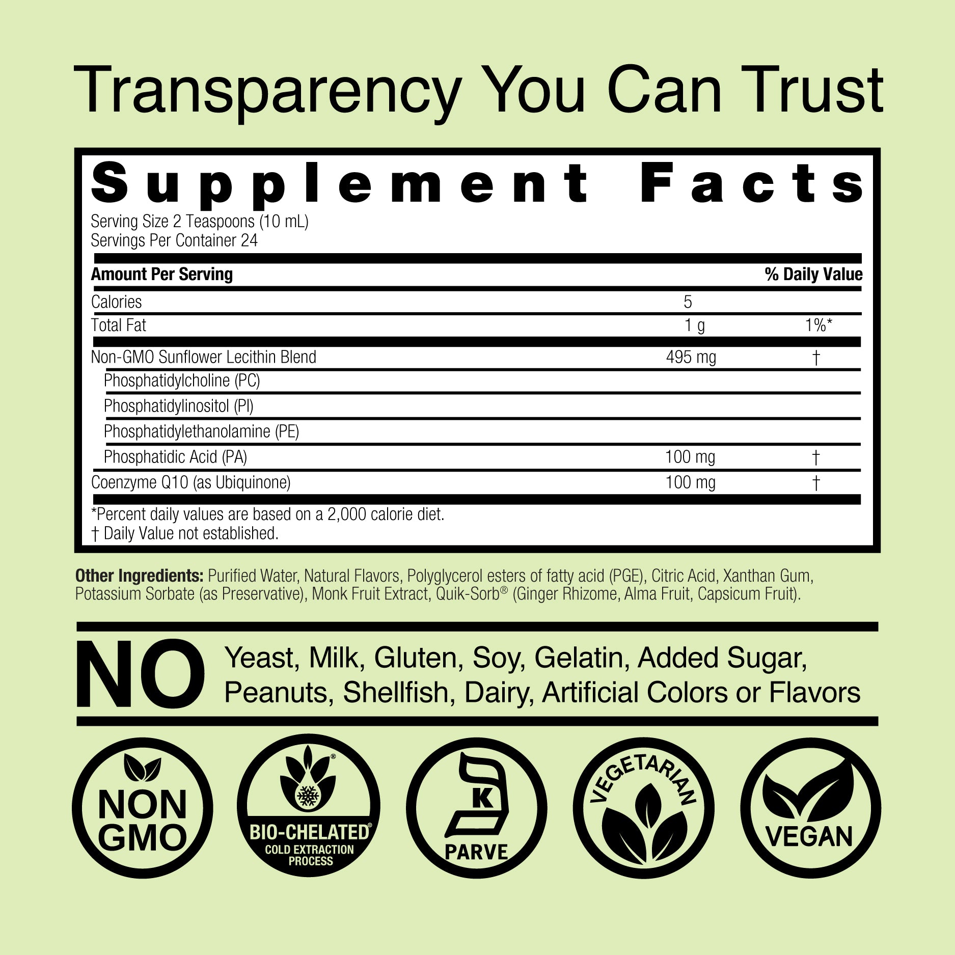 CO-Q10 100 mg Liquid - Alcohol Free Liquid