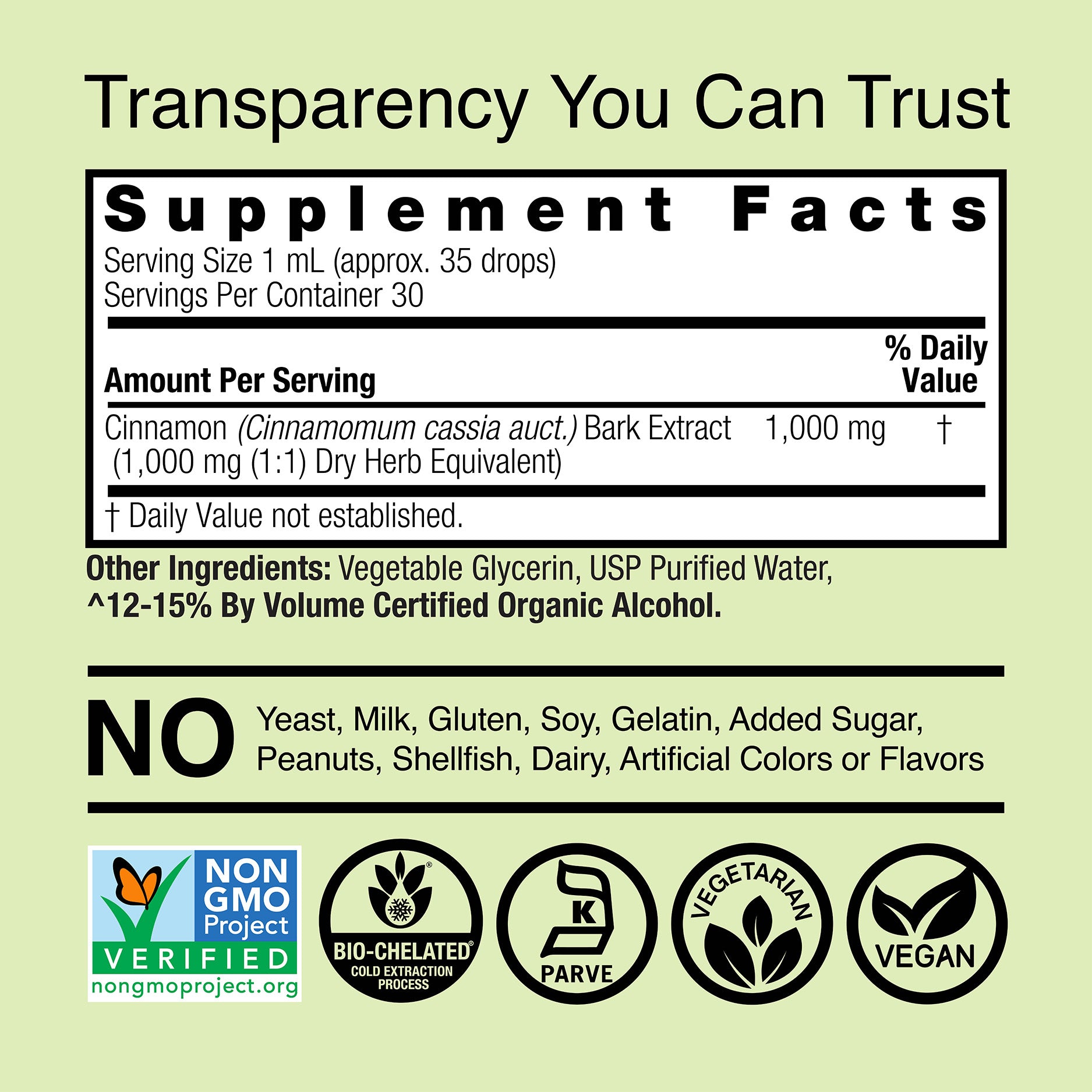 Cinnamon Extract - Low Alcohol Liquid