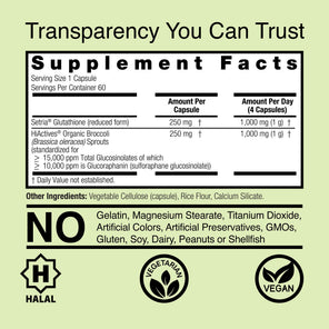 Brocco Glutathione Capsules | Nature's Answer Brocco Glutathione Capsules | Nature's Answer