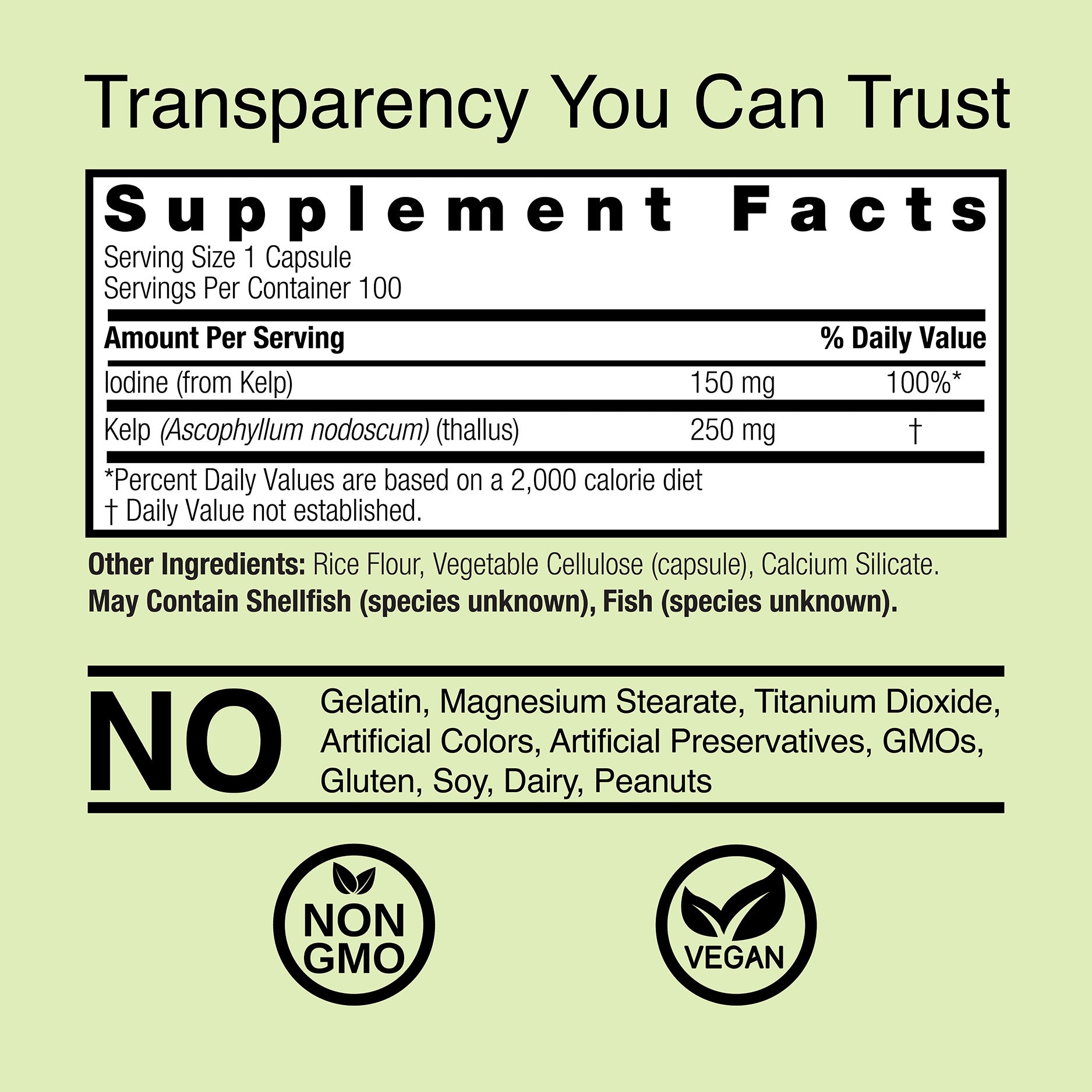 Kelp Thallus - Veggie Capsules