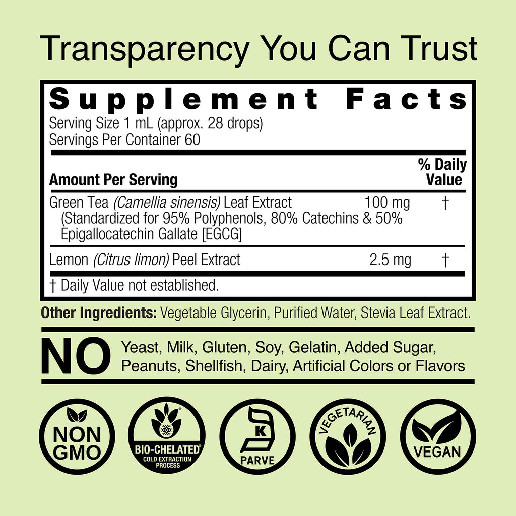 Super Green Tea Extract - Alcohol Free Liquid