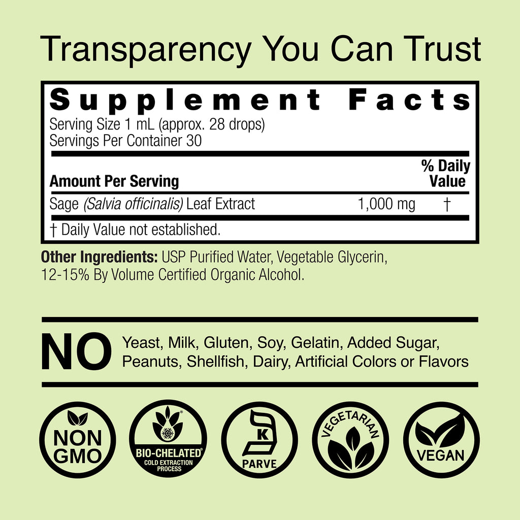 Sage Extract - Low Alcohol Liquid