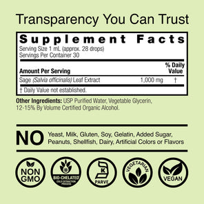 Sage Extract - Low Alcohol Liquid