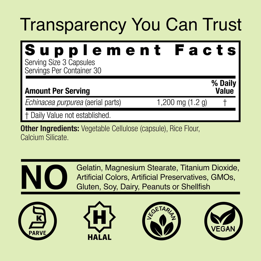 Echinacea Herb - Veggie Capsules