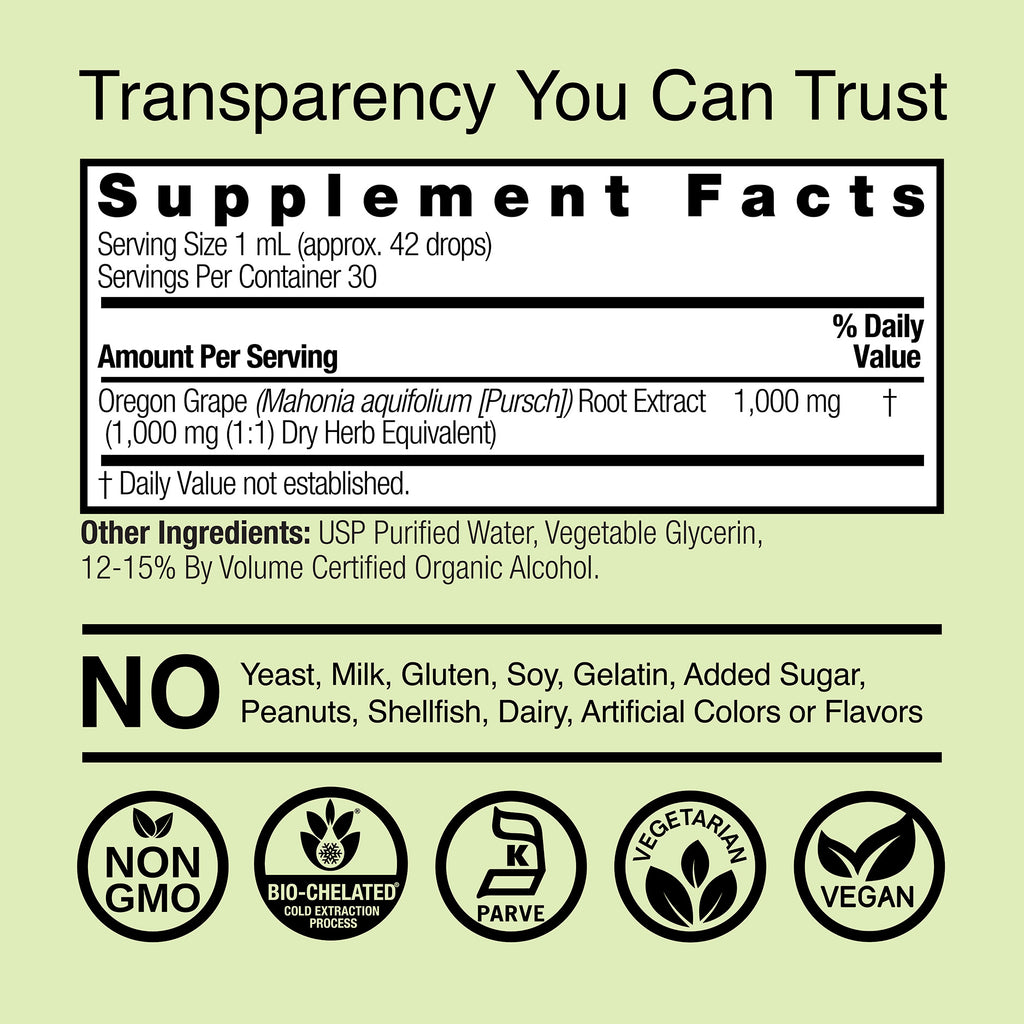 Oregon Grape Extract - Low Alcohol Liquid