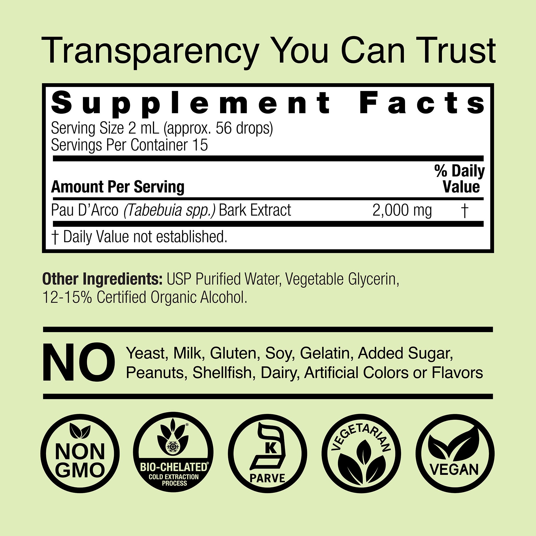 Pau D’Arco Extract - Low Alcohol Liquid