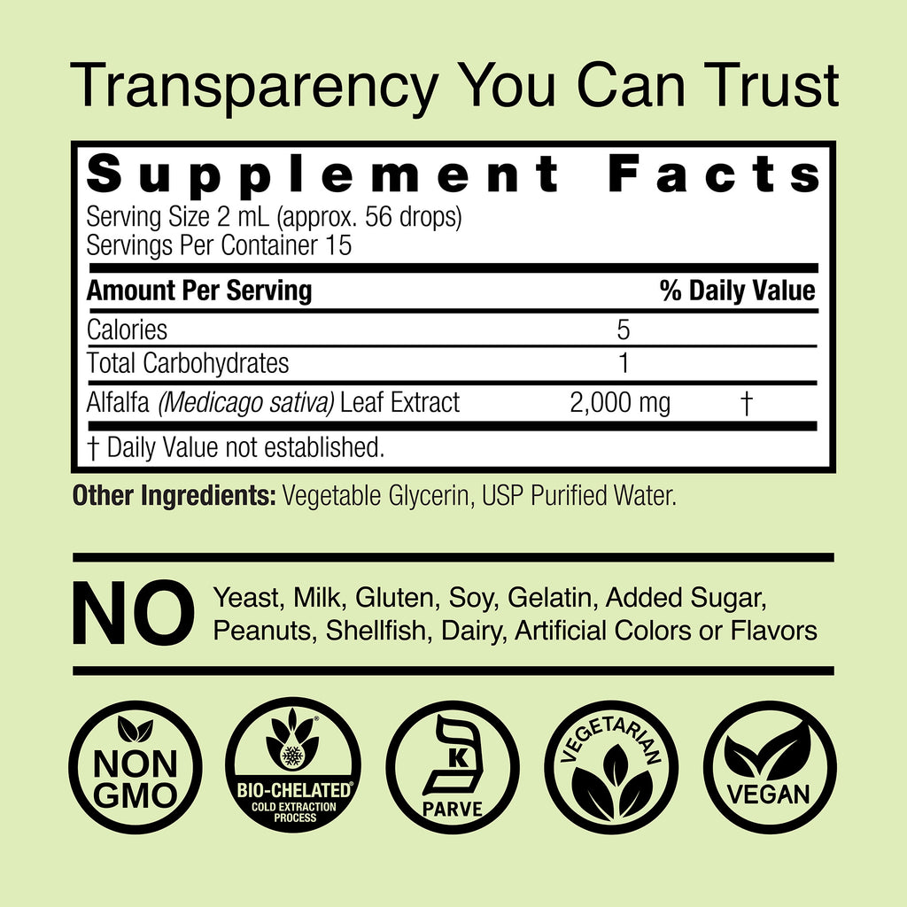 Alfalfa Extract - Alcohol Free Liquid