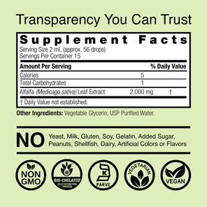 Alfalfa Extract - Alcohol Free Liquid