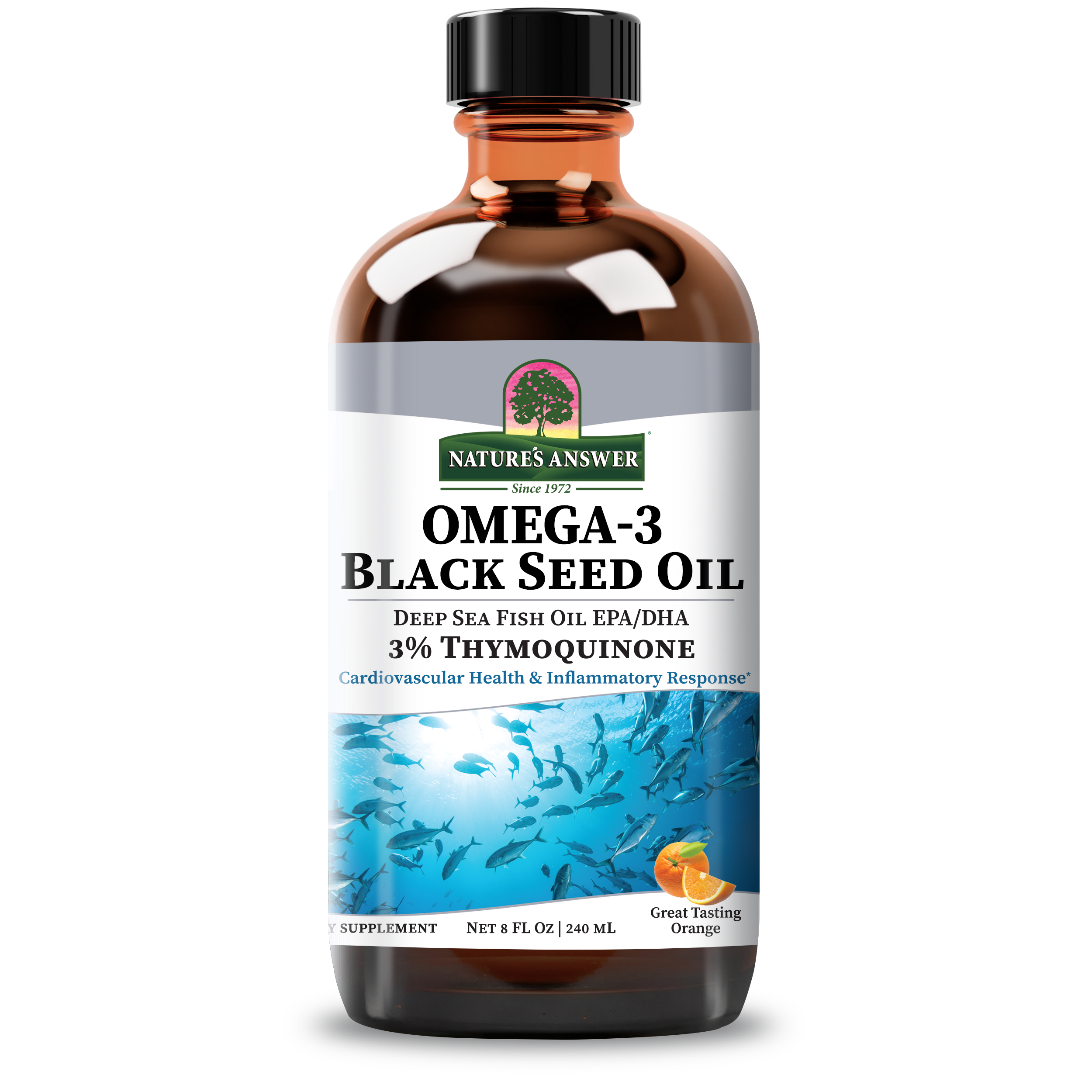 Omega-3 Black Seed Oil - Alcohol Free Liquid