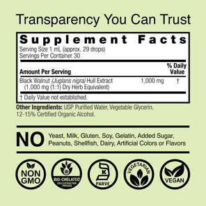 Black Walnut Extract - Low Alcohol Liquid