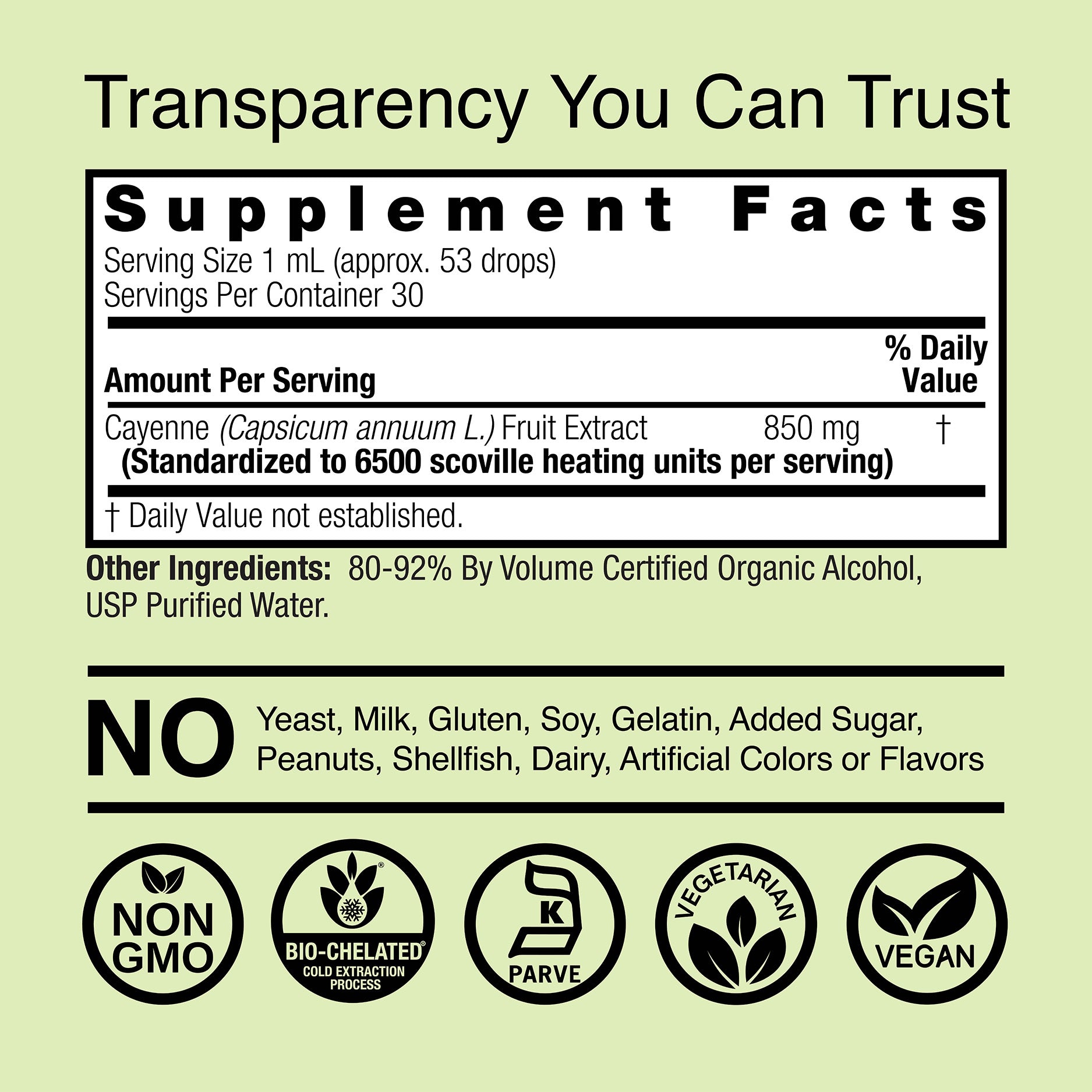 Cayenne Extract - Low Alcohol Liquid