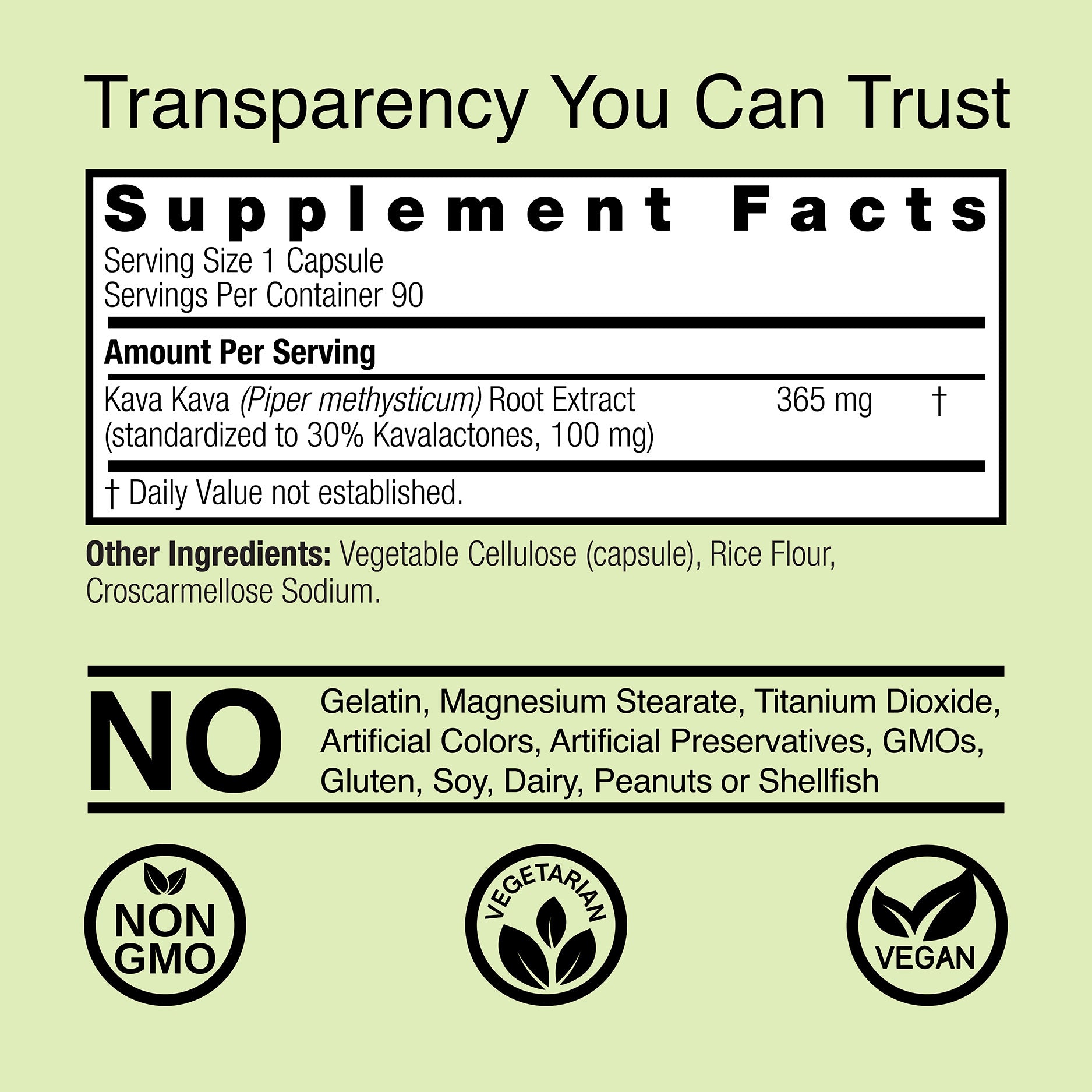 Kava-6 Capsules | Natures Answer Kava 6 Caps - 90 veggie caps