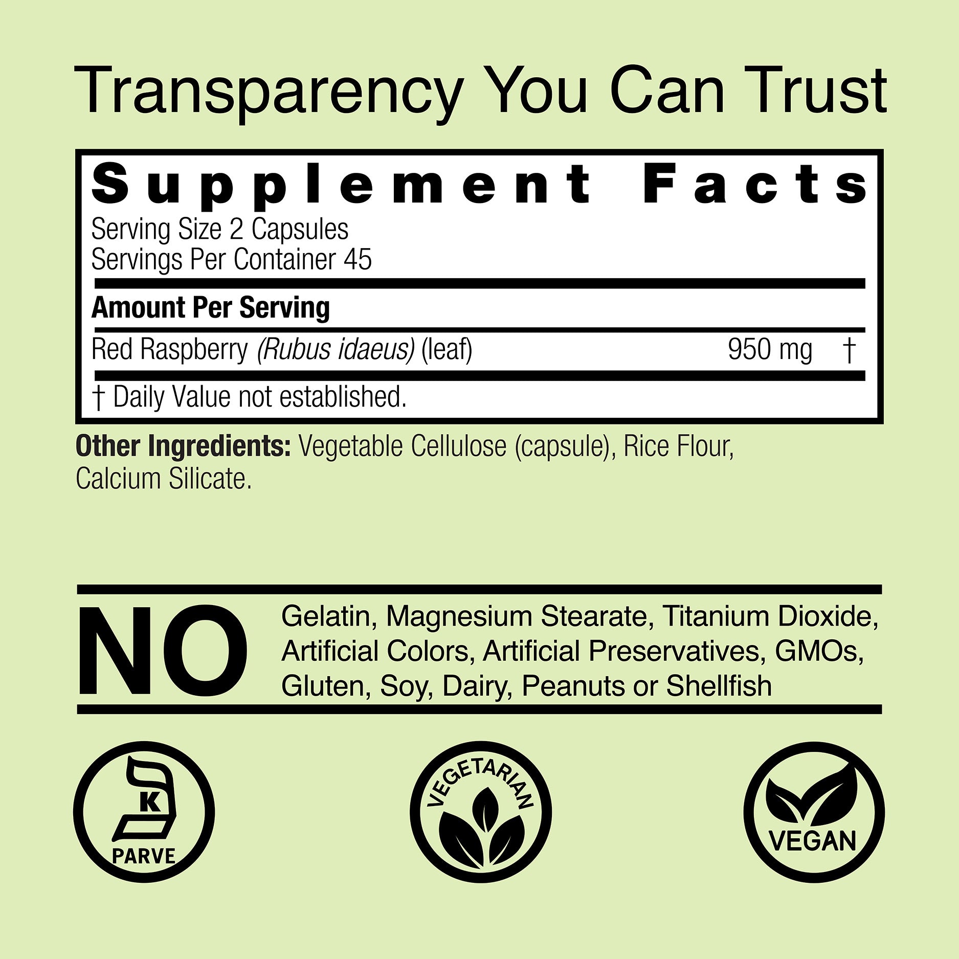 Red Raspberry - Veggie Capsules