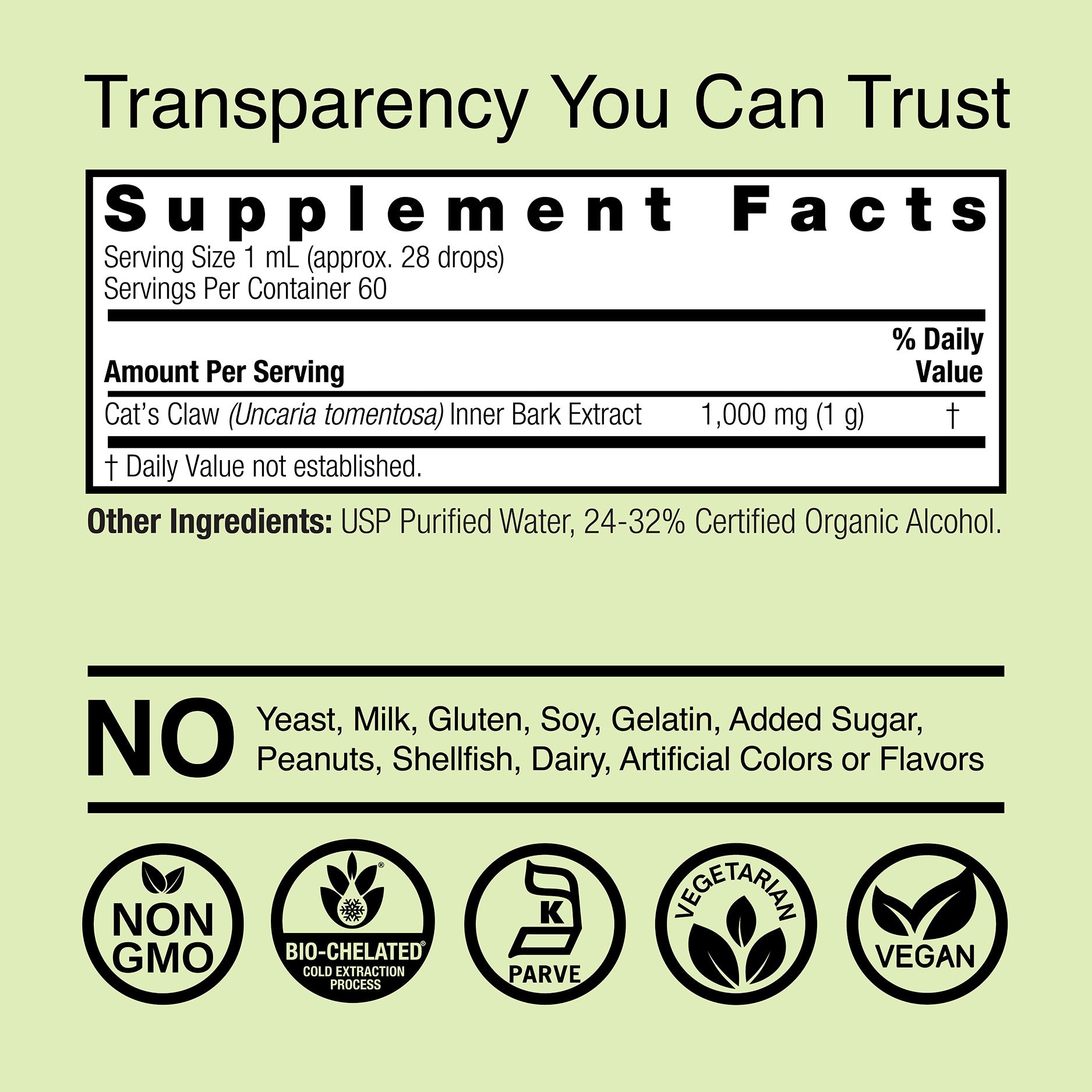 Cat’s Claw Extract - Low Alcohol Liquid