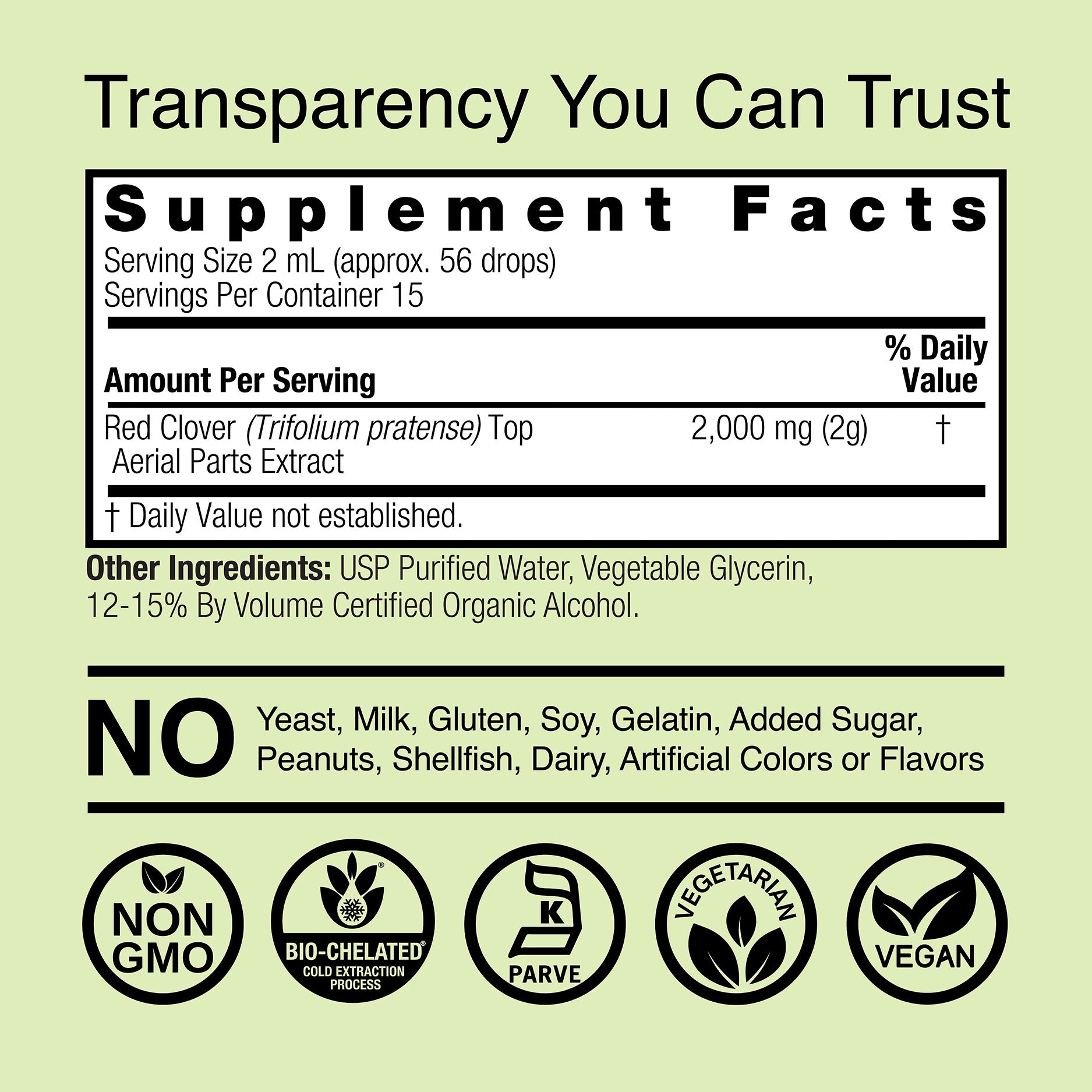 Red Clover Extract - Low Alcohol Liquid