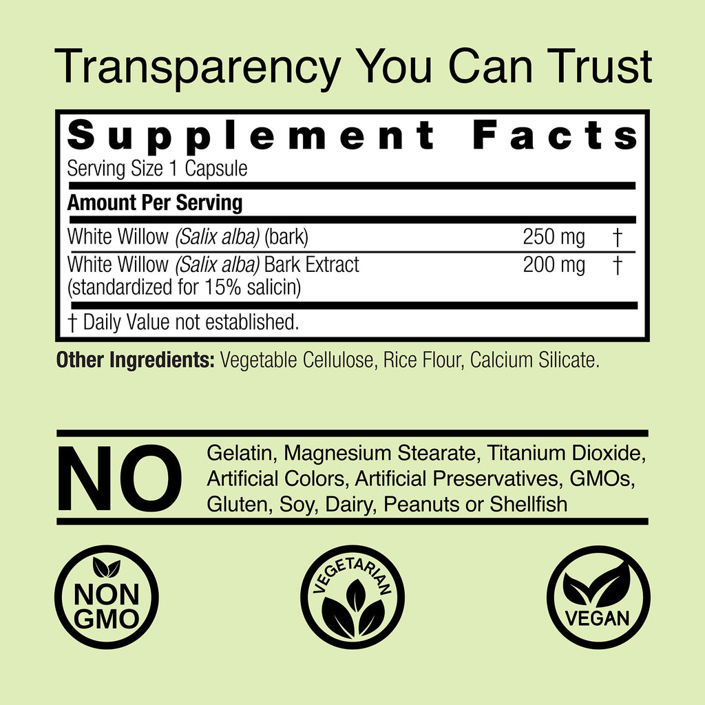 White Willow - Veggie Capsules