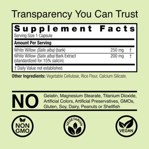 White Willow - Veggie Capsules