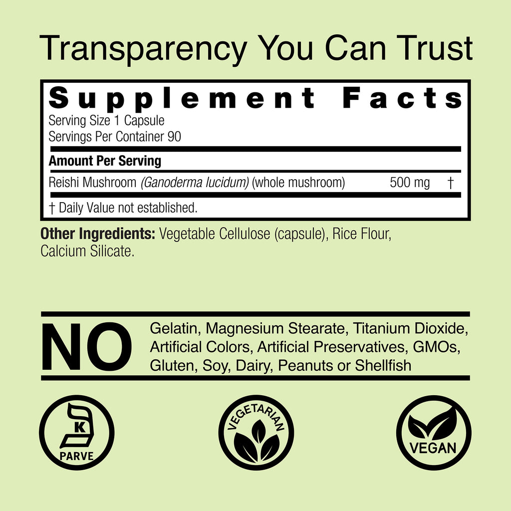 Reishi Mushroom - Veggie Capsules