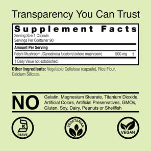 Reishi Mushroom - Veggie Capsules