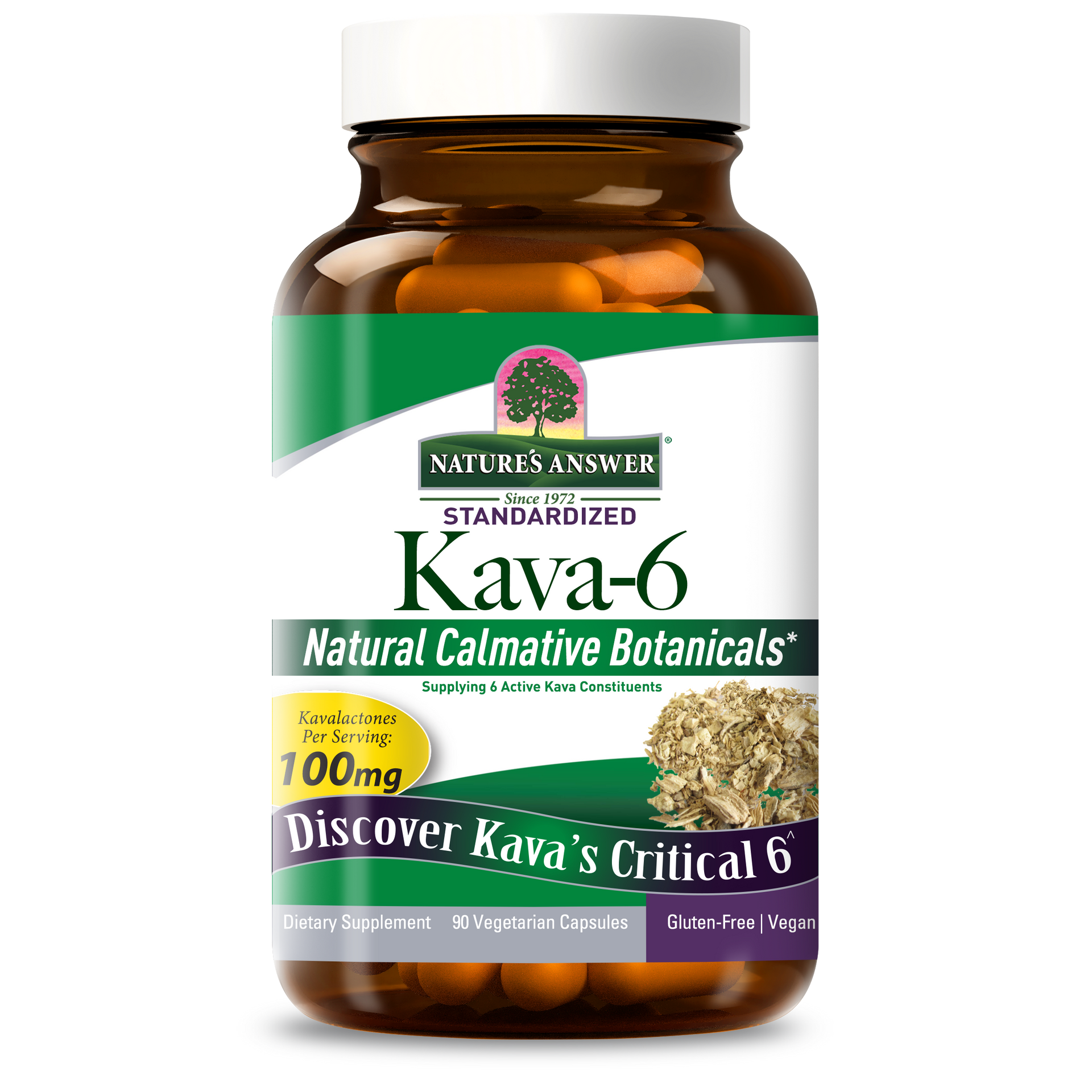 Kava-6 Capsules | Natures Answer Kava 6 Caps - 90 veggie caps