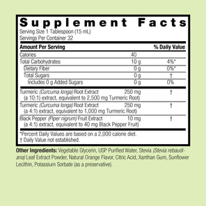 Turmeric with Black Pepper - Alcohol Free Liquid