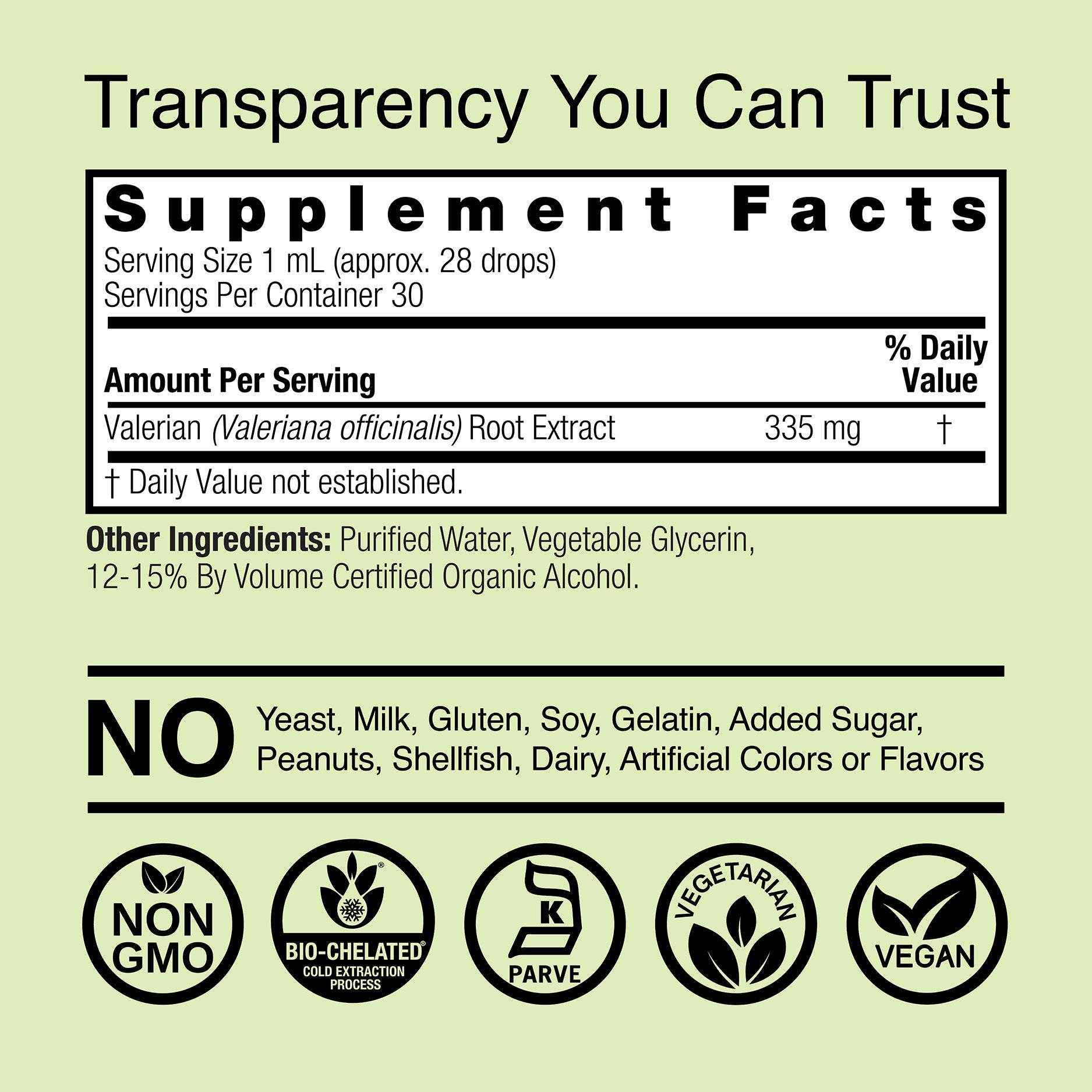 Valerian Root Extract - Low Alcohol Liquid