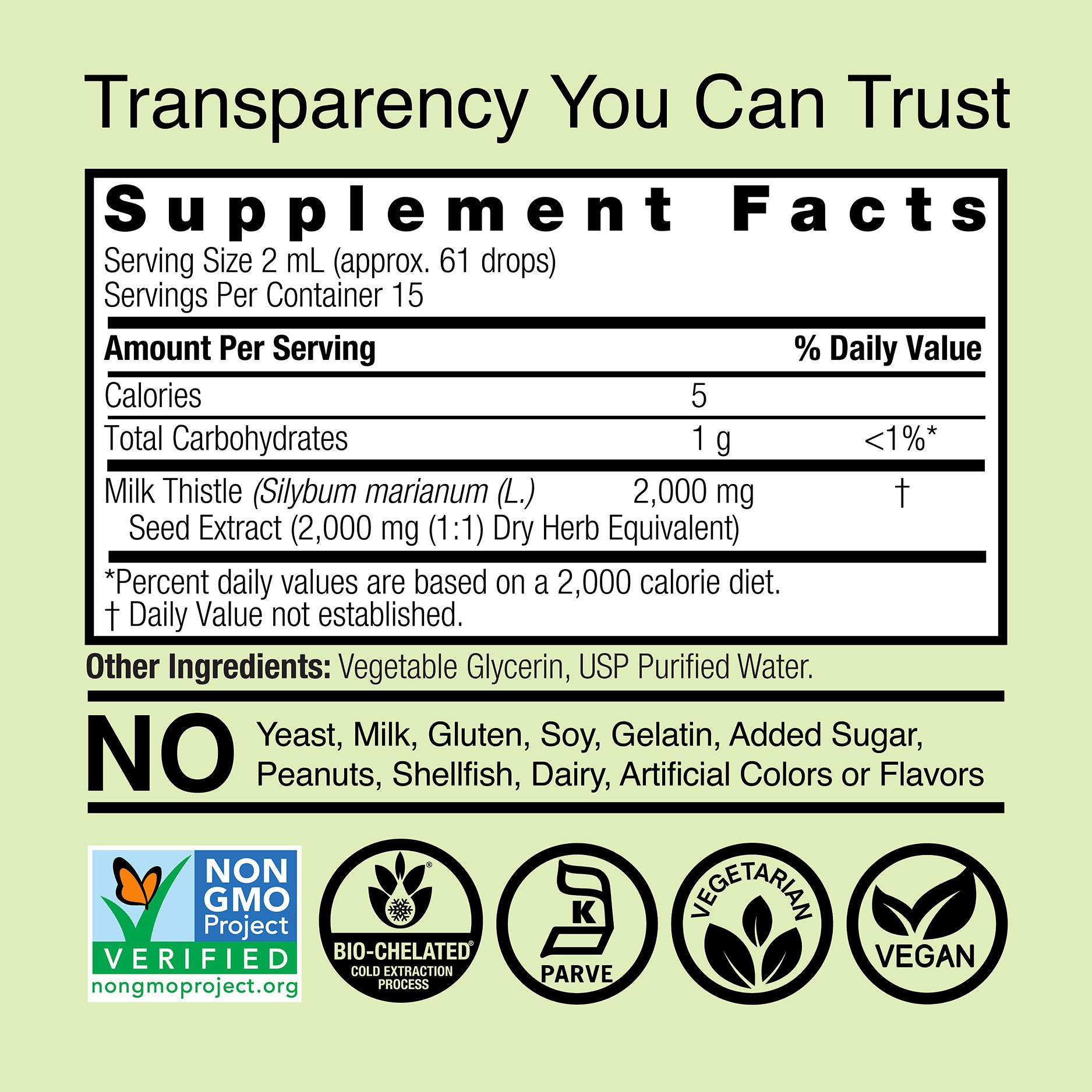 Milk Thistle Extract - Alcohol Free Liquid