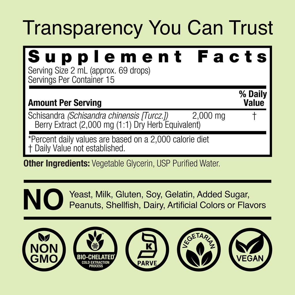 Schisandra Extract - Alcohol Free Liquid