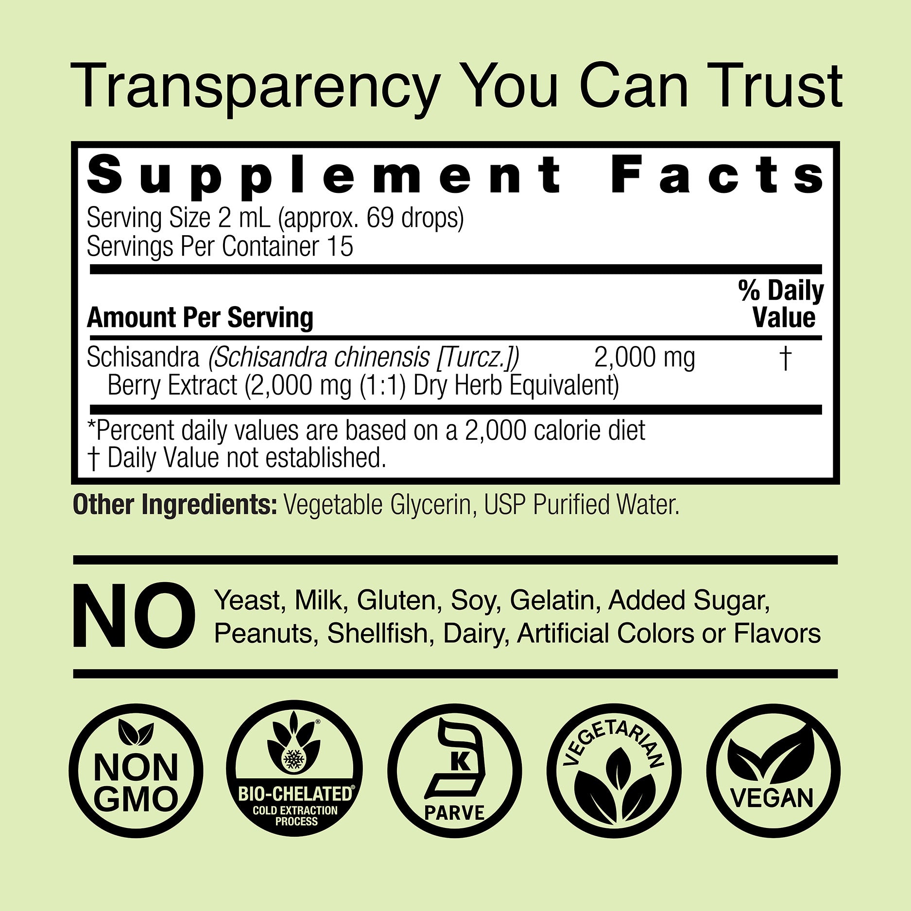 Schisandra Extract - Alcohol Free Liquid