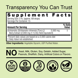 Schisandra Extract - Alcohol Free Liquid