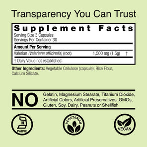 Valerian Root - Veggie Capsules