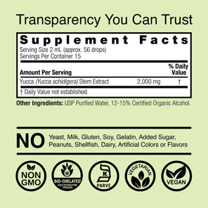 Yucca Extract - Low Alcohol Liquid