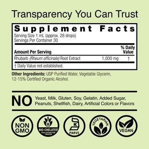 Rhubarb Extract - Low Alcohol Liquid
